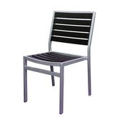 outdoor synthetic teak side chair