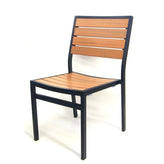 outdoor synthetic teak side chair 4