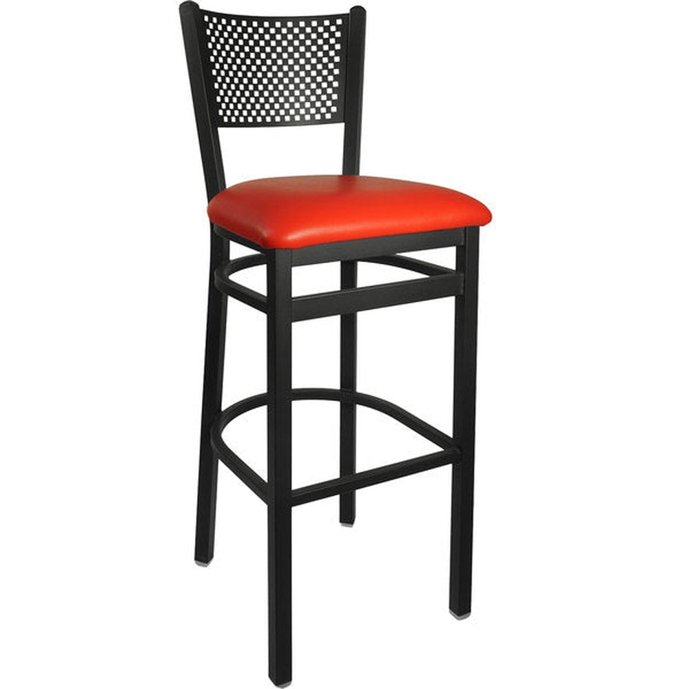 polk perforated back bar stool