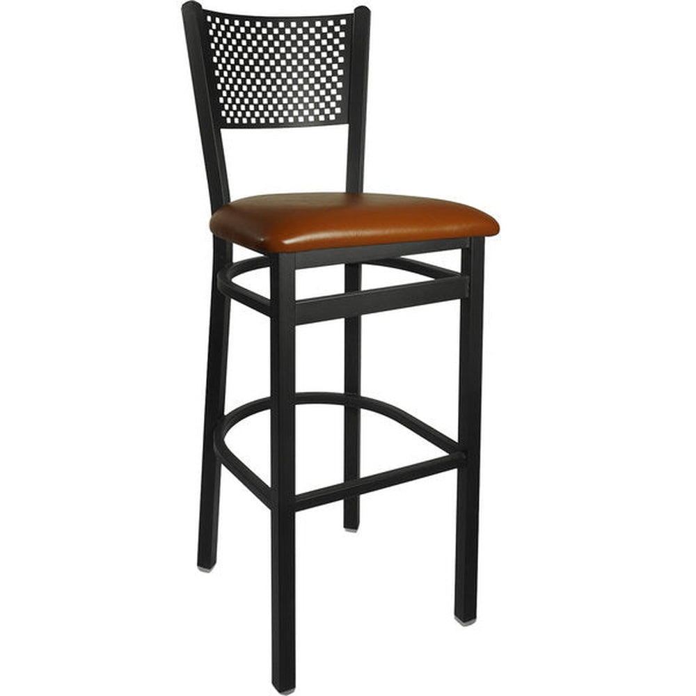 polk perforated back bar stool