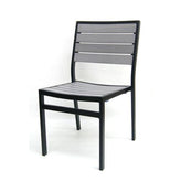 outdoor synthetic gray teak side chair