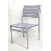 outdoor synthetic gray teak side chair 2
