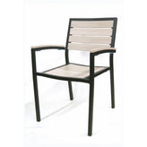 outdoor synthetic teak armchair