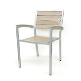 outdoor synthetic teak armchair