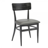 kinley metal dining chair with brushed distressed grey frame 99