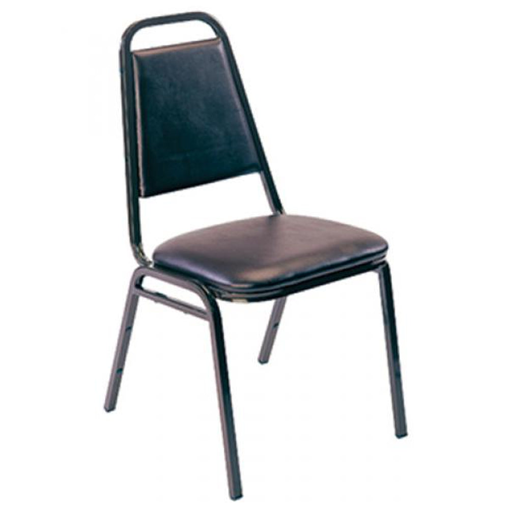 banquet black metal dining chair with 2inch black vinyl seat 99