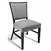 nest wood chair with upholstered seat and back
