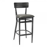 kinley metal bar stool with brushed distressed grey frame 99