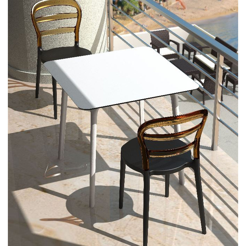 Maya Outdoor Square Table 31 inch White