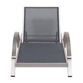 metropolitan chaise lounge set of 2 brushed aluminum