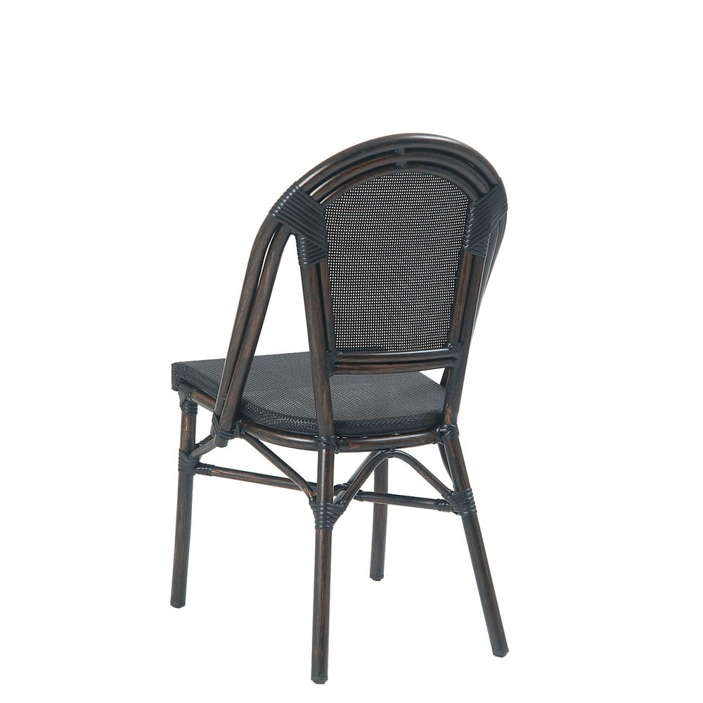Outdoor Aluminum Chair with Synthetic Wicker Seat and Back