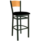 dale solid wood back bar stool
