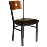 darby circle wood back side chair