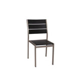 sol outdoor aluminum chair with synthetic teak slats 99