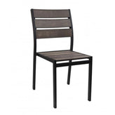 sol outdoor aluminum chair with synthetic teak slats 99