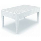 miami rectangle resin coffee table white isp855 wh