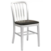 brushed aluminum classic outdoor chair with padded seat 99