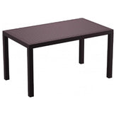 orlando wickerlook rectangle dining table dark gray 55 inch