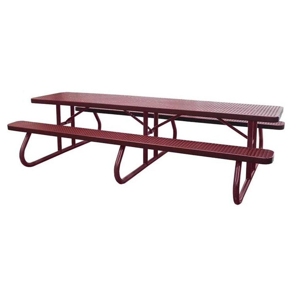 Champion Style 10′ Picnic Table with Smooth Perforated Steel Surface ...