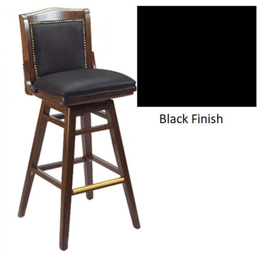 Schoolhouse Solid Wood Fully Upholstered Bar Stool