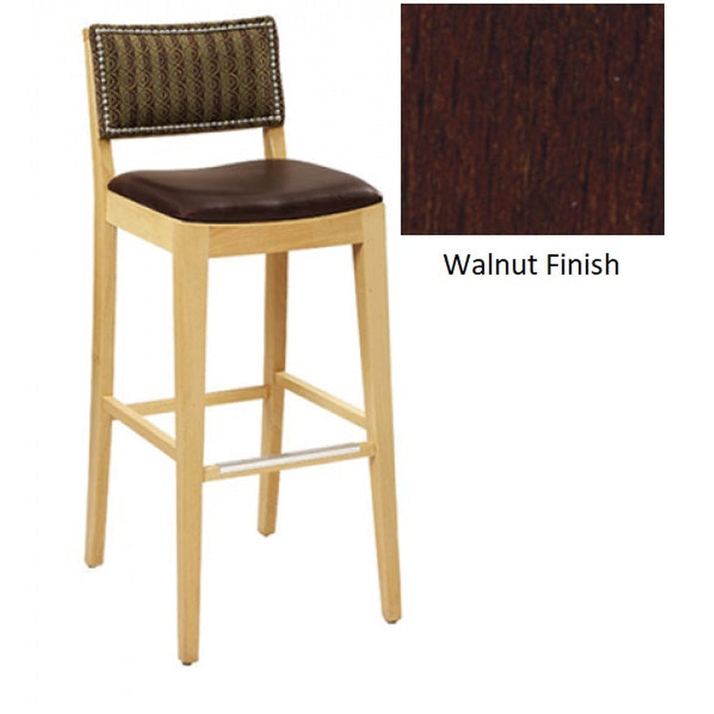 Madison Solid Wood Fully Upholstered Bar Stool