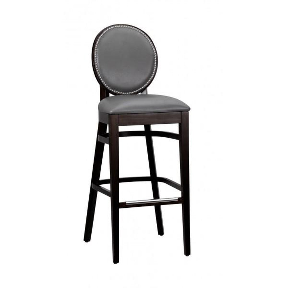 belvedere solid wood bar stool in walnut finish 99