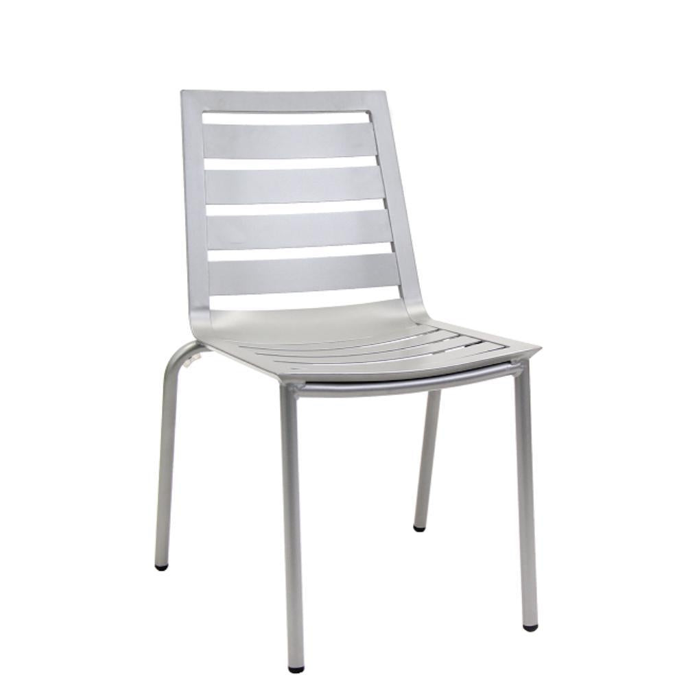 outdoor aluminum chair with multi slat seat and back