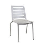 outdoor aluminum chair with multi slat seat and back