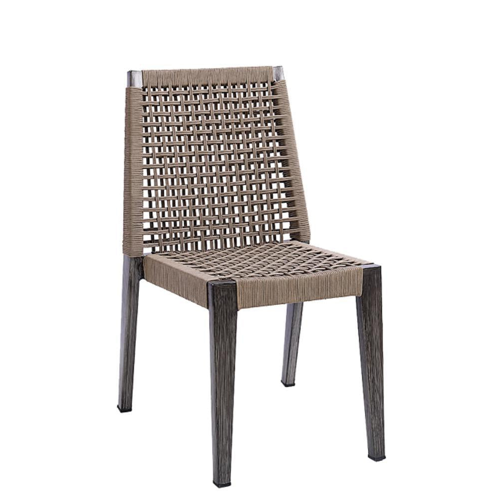 outdoor aluminum chair with terylene fabric seat and back