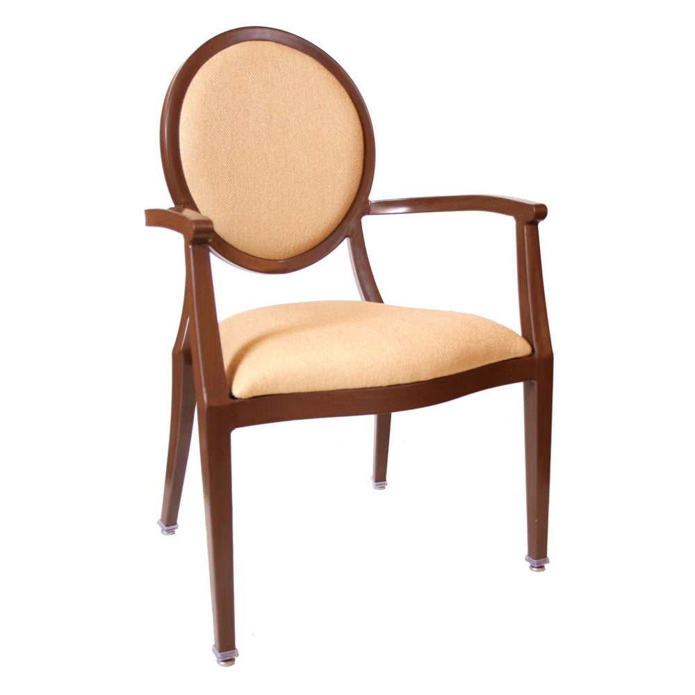Astoria Custom Upholstered Arm Chair with Round Back
