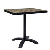 light brown outdoor aluminum dining height table