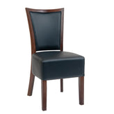 beechwood chair black vinyl seat 1