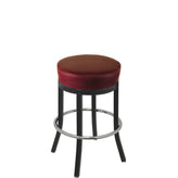 os xl button top barstool with black stationary frame