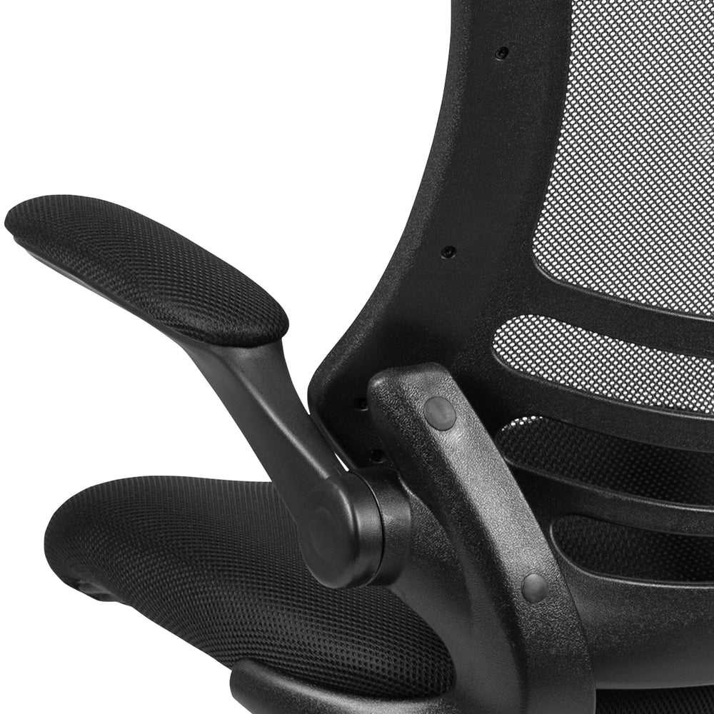 mid back black mesh swivel ergonomic task office chair