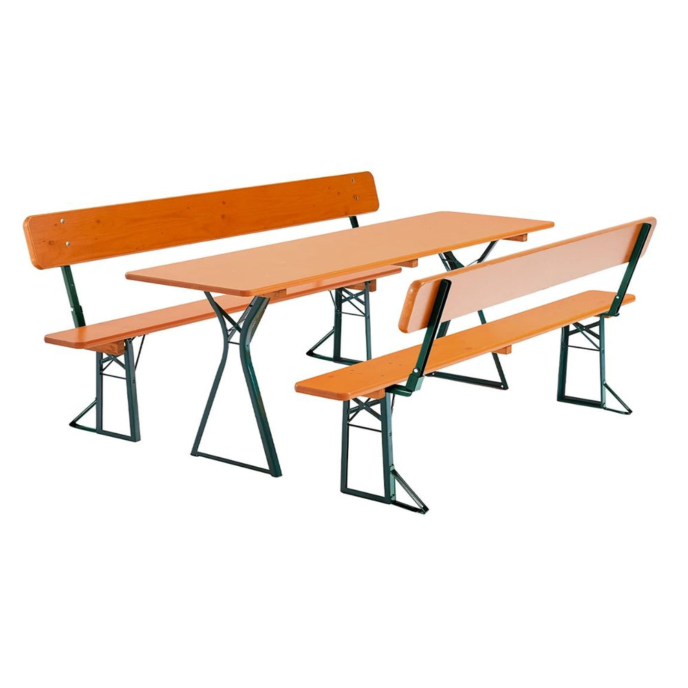 Comfort Outdoor Beer Garden Table and Bench Set with Backrests