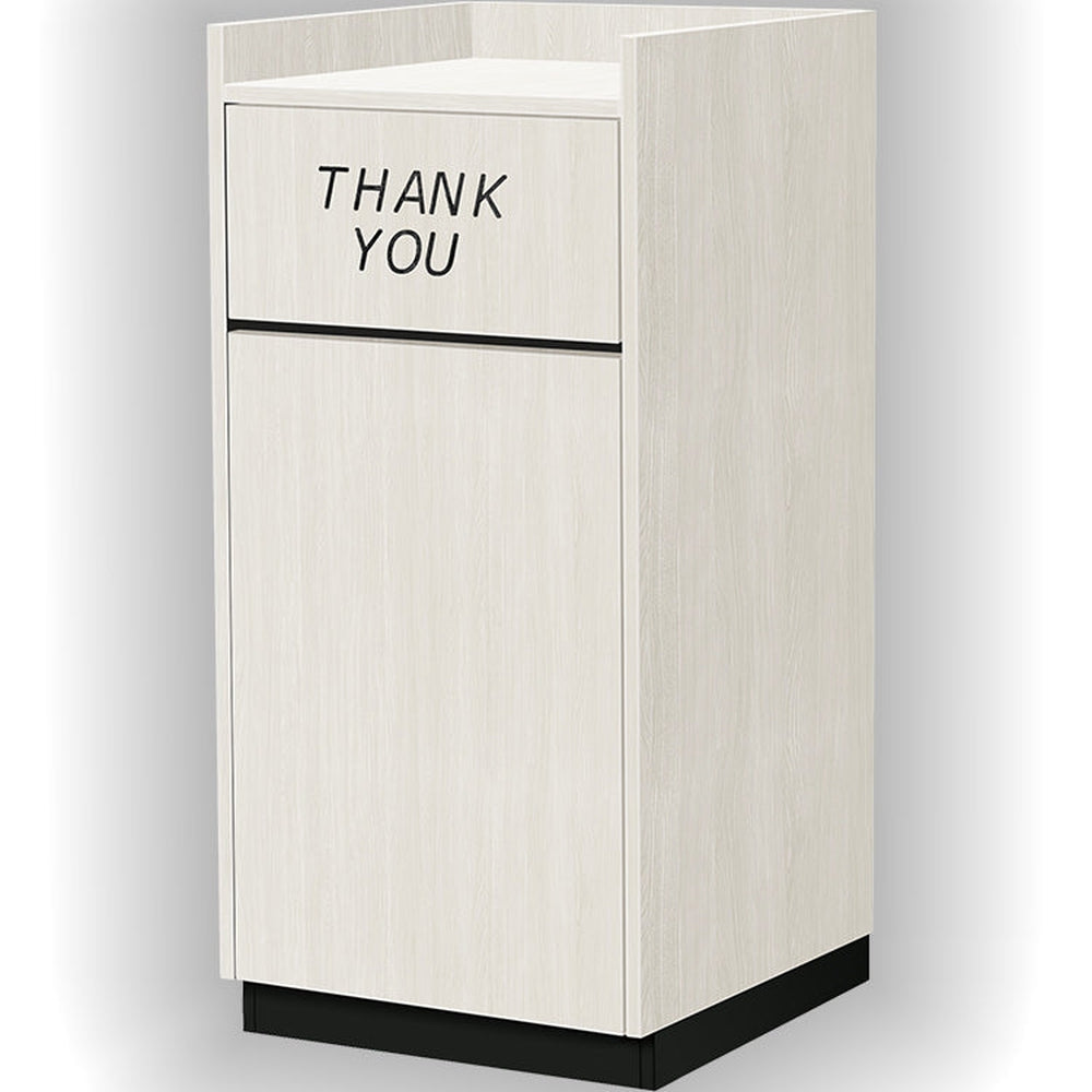 Trash Receptacles with “THANK YOU” Swing Door and Sturdy Metal Base