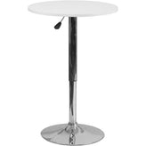 23 75 round adjustable height white wood table adjustable range 26 25 35 75