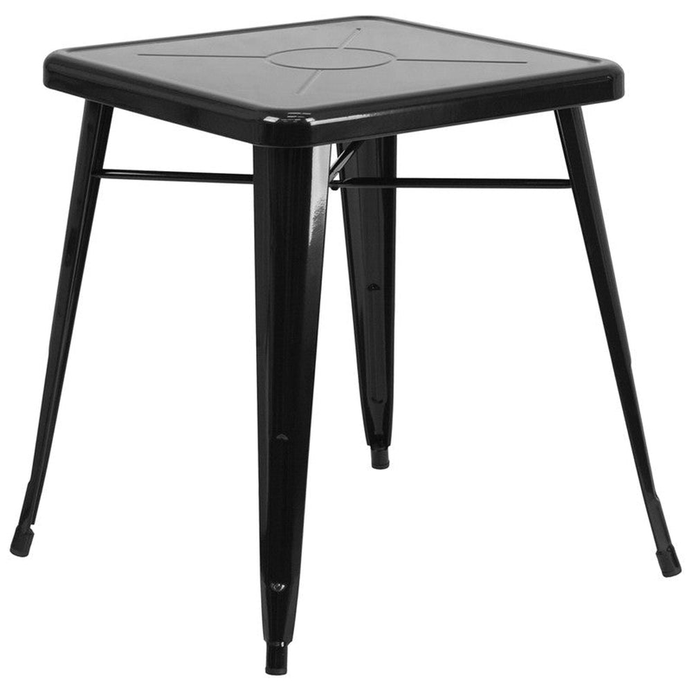 tolix style 23 75 square black metal indoor outdoor table