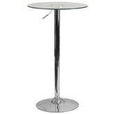 23 5 round adjustable height glass table adjustable range 33 5 41