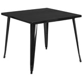 tolix style 35 5 square black metal indoor outdoor table