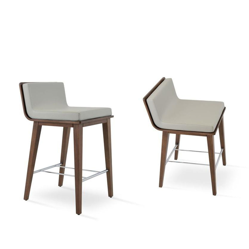 corona wood stools with dallas seat