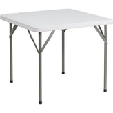 34 square granite white plastic folding table