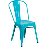 tolix style mint green metal indoor outdoor stackable chair