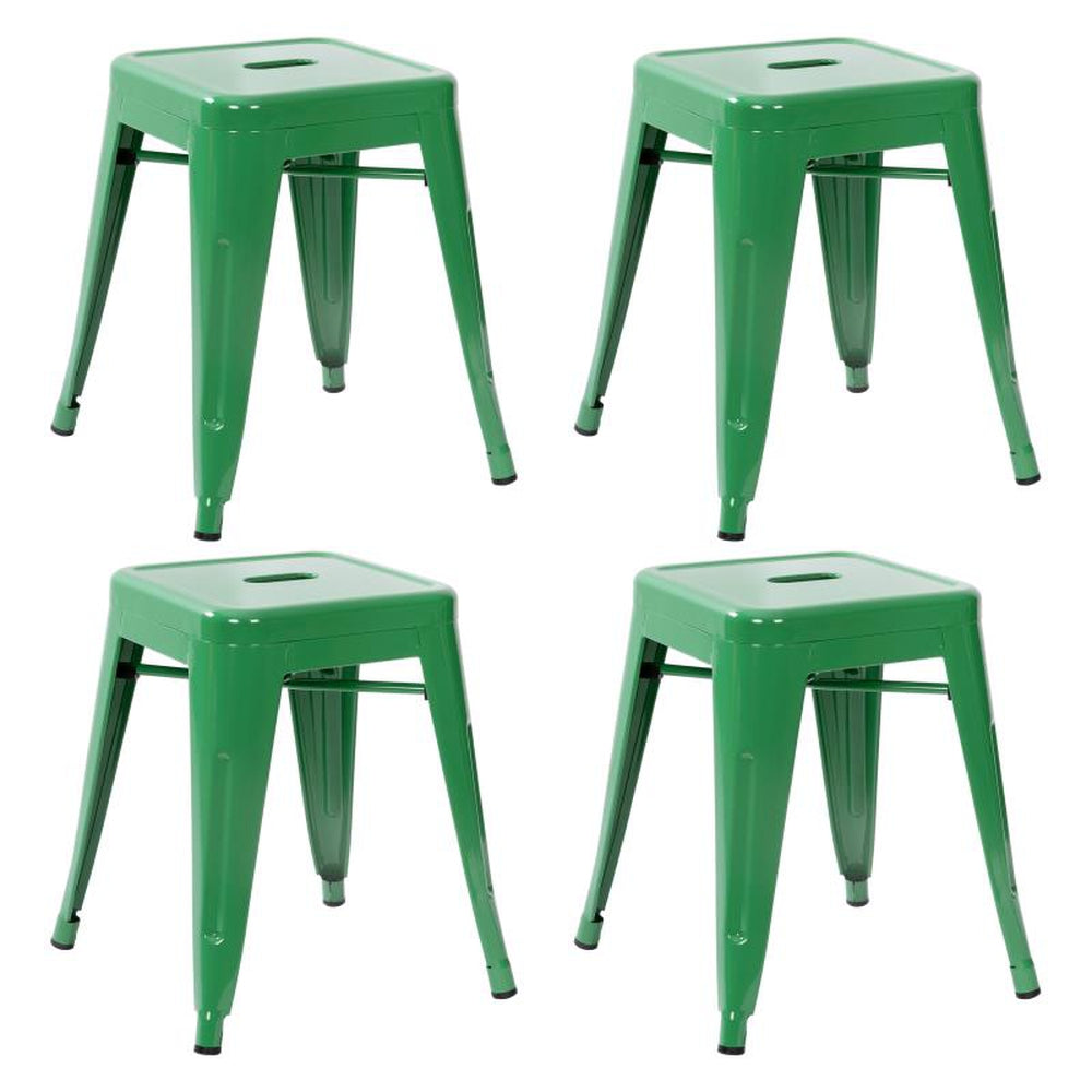 Kai 18" Dining Height Backless Metal Indoor Stackable Stool - Set of 4