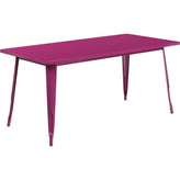 tolix style 31 5 x 63 rectangular mint green metal indoor outdoor table