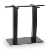 indoor black powder coated steel double post table base 99