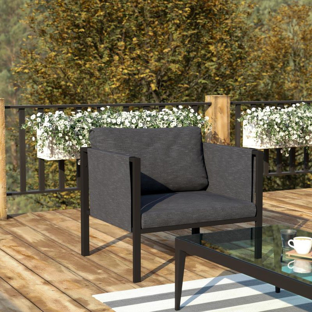 Lea Indoor/Outdoor Patio Chair with Cushions