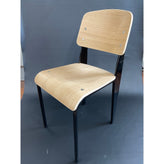black w natural plywood chair