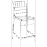 chiavari polycarbonate counter stool transparent amber isp084 tamb