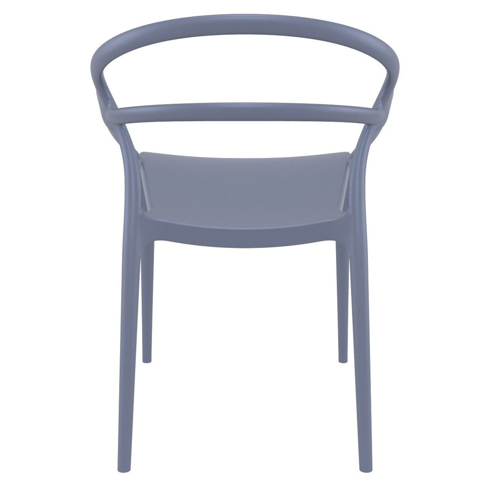 mila dining arm chair dove gray